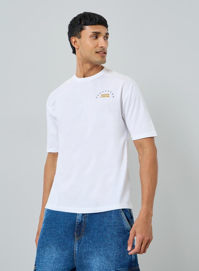 ستايلي تيشيرت بطبعة جرافيك وقصة واسعة - Image 2